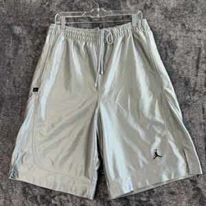 Vintage Jordan Dazzle Basketball Shorts Medium Silver Shiny Silky Y2K Baggy Gym